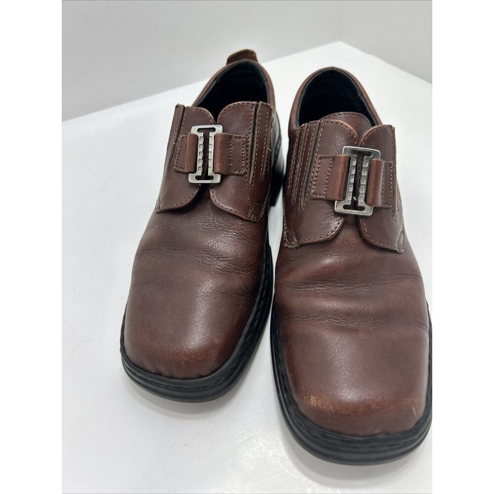Josef Seibel Women’s Shoe Size 40 Eu 8 US brown Leather Loafers Buckle Slip On - Picture 2 of 9